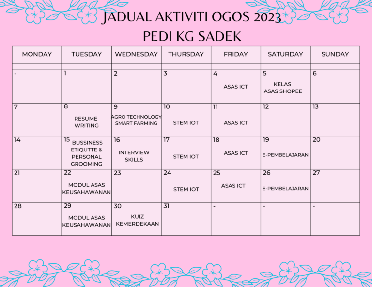 jadual ogos